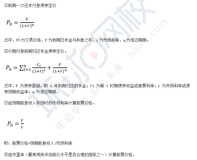 2022年中級(jí)經(jīng)濟(jì)師金融考試考點(diǎn)精華及練習(xí)題：利率與金融資產(chǎn)定價(jià)