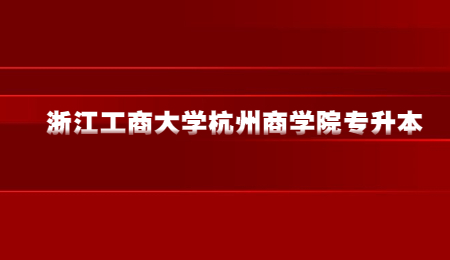 浙江工商大學(xué)杭州商學(xué)院專升本