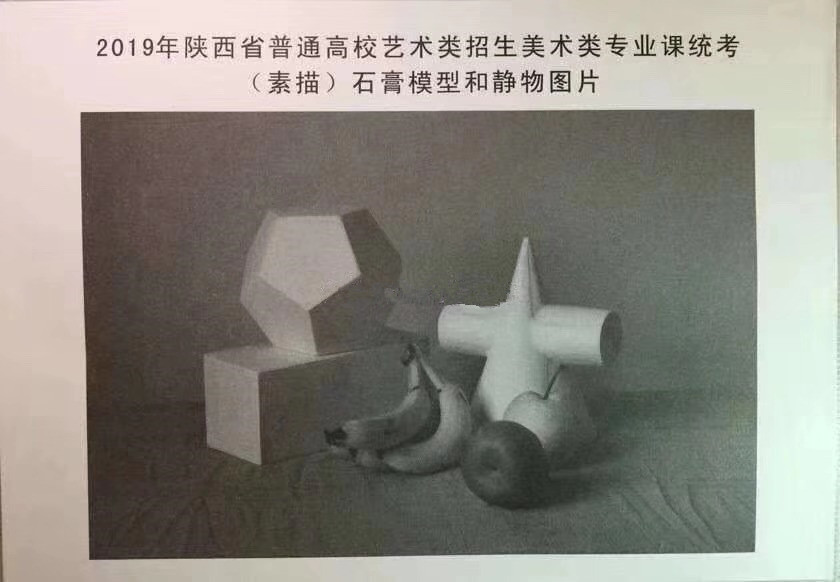 2019年陜西美術聯考考題素描